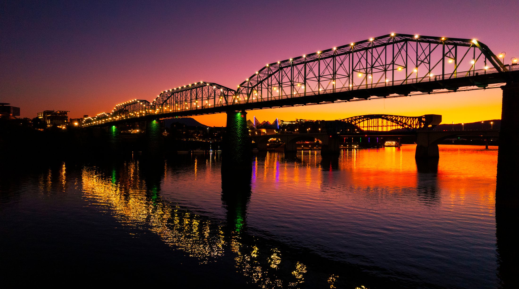 Walnut Street Bridge, Chattanooga Art, Chattanooga, Tennessee high quality River, Chatt walking bridge