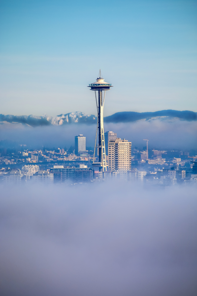 Artrepreneur - Seattle Space Needle over Fog (For Sale)