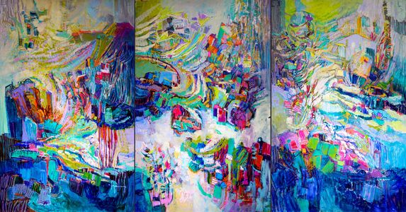 Gathering Up the Goddess triptych