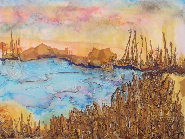 Winter Pond and Grasses