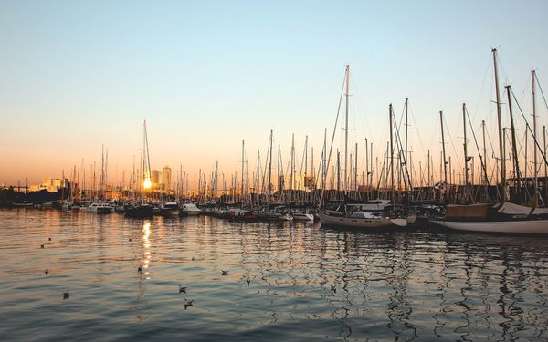 Sailboats In Barcelona