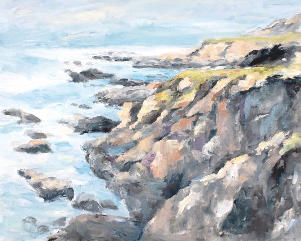 Seeking Serenity- Coastline Landscape Oil Painting