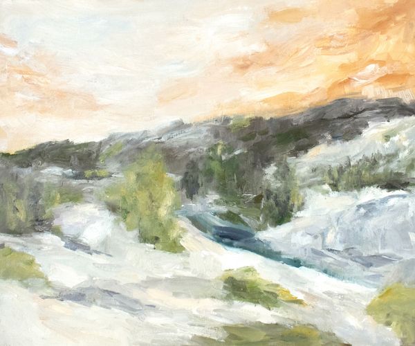 California Sky - Dramatic Mountain Sunset Landscape Painting