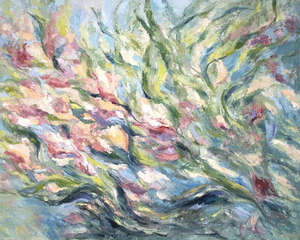 Vitality-Botanical Expressive Oil Painting