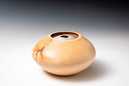 Hard Maple Vessel with Copper