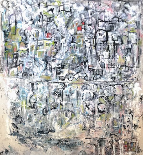 Painting with Red (approx 80"x98")