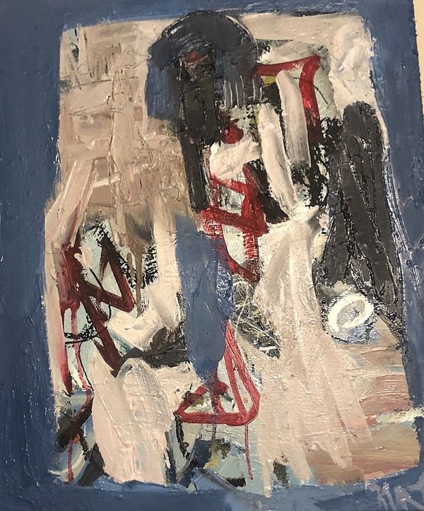 Ulysses 2018 oil on canvas mixed media 24x36