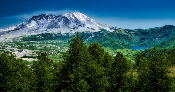 Mt. St. Helens and Castle Lake