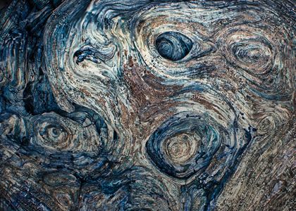Blue Bark Swirls