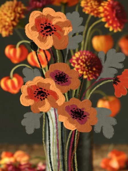 Autumn Bouquet | Mixed Media
