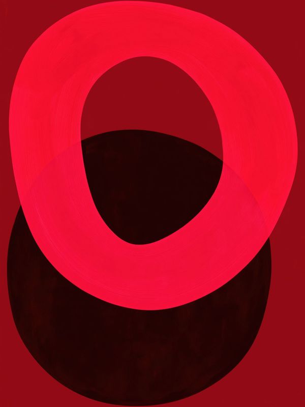 Solar Eclipse in Red and Black