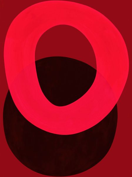 Solar Eclipse in Red and Black