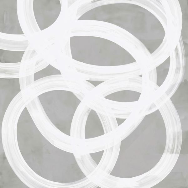 Silent circles in the fog | Abstract Canvas