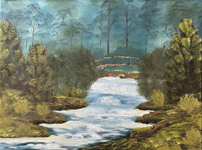 Bridge in the deep forest