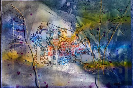 Calligraphy in evening sun