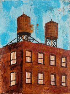 Water Towers with Brick Buildings